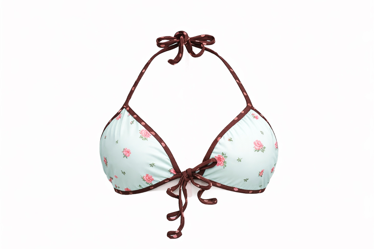 Bikini polca flores reversible